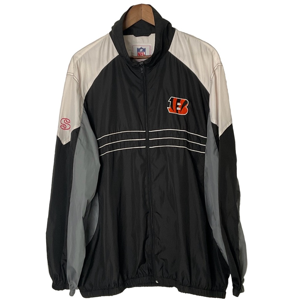 Cincinnati Bengals NFL Sports Illustrated Mens Windbreaker Full Zip Jacket XXL.